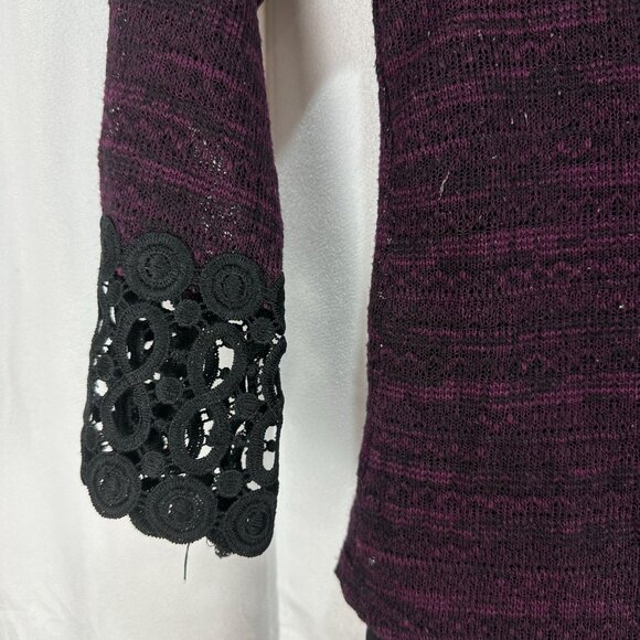 Maurices Womens Lace Cuff Layered Top Size Large - Picture 2 of 6